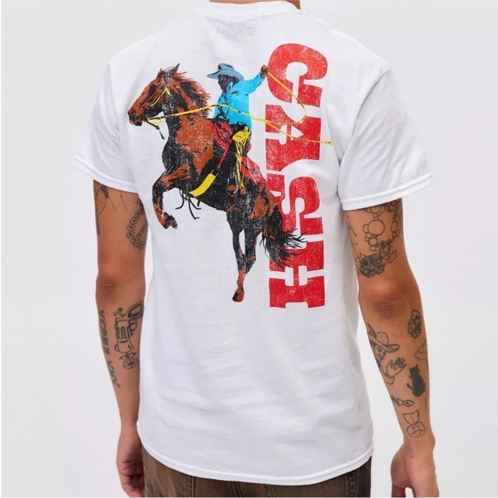 NWOT Urban Outfitters Johnny Cash Cowboy Pocket Tee Size XL